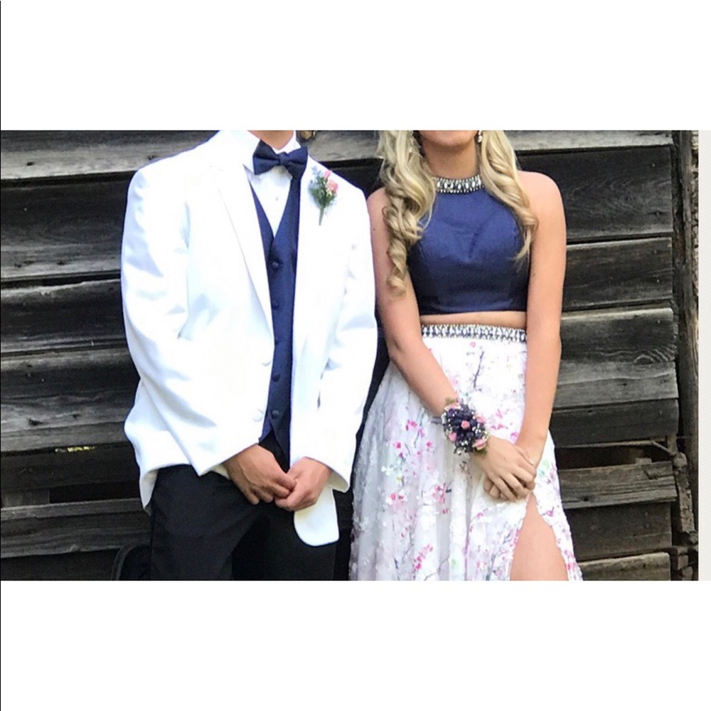 2 piece prom dress